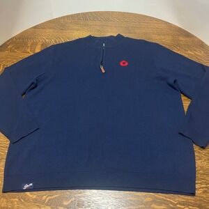 Section 119 Phish Sweater Mens 3XL Navy Blue Quarter Zip Merino Wool Donut Logo